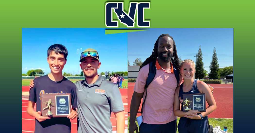 2022 CVC Athletes of the Meet from College of the Sequoias Fernando Hernandez and Riley Beeman.