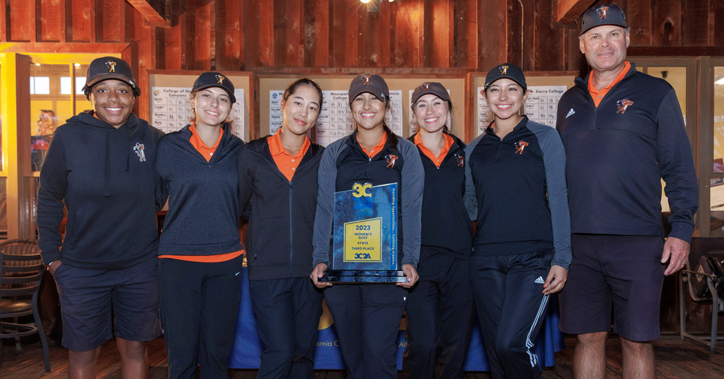 Reedley College women's golf finished third at the 3C2A State Championships.