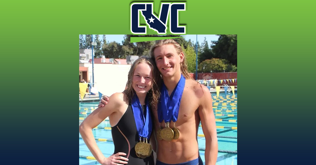 2022 CVC Championships Swimmers of the Meet Jillian Lambert and Joshy Peters.